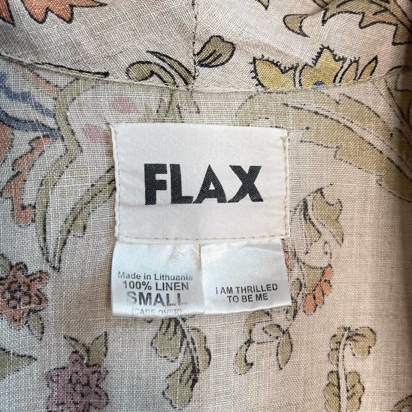 FLAX Linen Paisley Robe - Picture 6 of 11